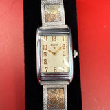 Elgin Art Deco Tank Watch 1930s Vintage Tank Dial Aztec Revival Bracelet