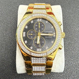 CITIZEN Eco-Dive Crystal Collection Watch CA0752-58L Date Indicator Black Dial ALL Gold S.S. - All Original Box & Papers
