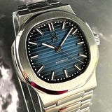 2K WATCH Monte Carlo Automatic 40mm Blue Dial ALL Stainless Steel