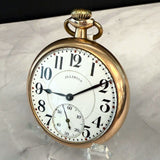 1917 ILLINOIS Pocket Watch 16s 19 Jewels Grade 306 ADJ Openface 10K GF