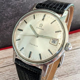 omega-geneve-sunburst-silver-dial-closeup