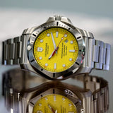 VICTORINOX Inox Professional Diver 200m Watch Ref. 241784 Yellow Dial ALL Original Box & Papers!