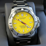 VICTORINOX Inox Professional Diver 200m Watch Ref. 241784 Yellow Dial ALL Original Box & Papers!