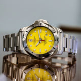 VICTORINOX Inox Professional Diver 200m Watch Ref. 241784 Yellow Dial ALL Original Box & Papers!