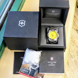 VICTORINOX Inox Professional Diver 200m Watch Ref. 241784 Yellow Dial ALL Original Box & Papers!