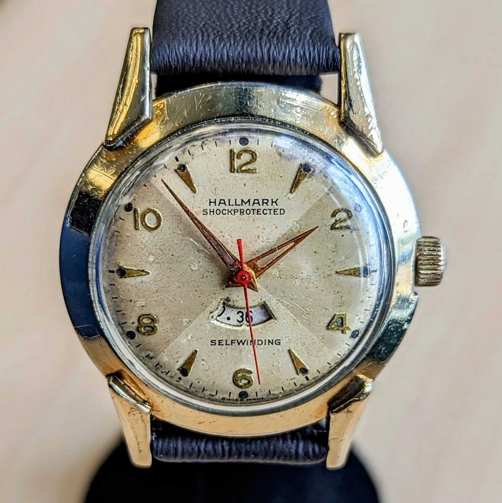 17 Resver Vintage HALLMARK Automatic Watch 17 Jewels Power Reserve Indicator Two ...