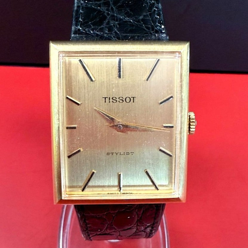 Tissot Stylist 41422 28x34mm Rectangular Gold Plated Vintage 1972 ...