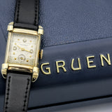 1940 GRUEN Watch Fancy Lugs - Diamond Dial Vintage Manual Wristwatch - In BOX!