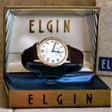 1961 ELGIN B. W. Raymond Watch Railroad Grade 730A Wristwatch in BOX!