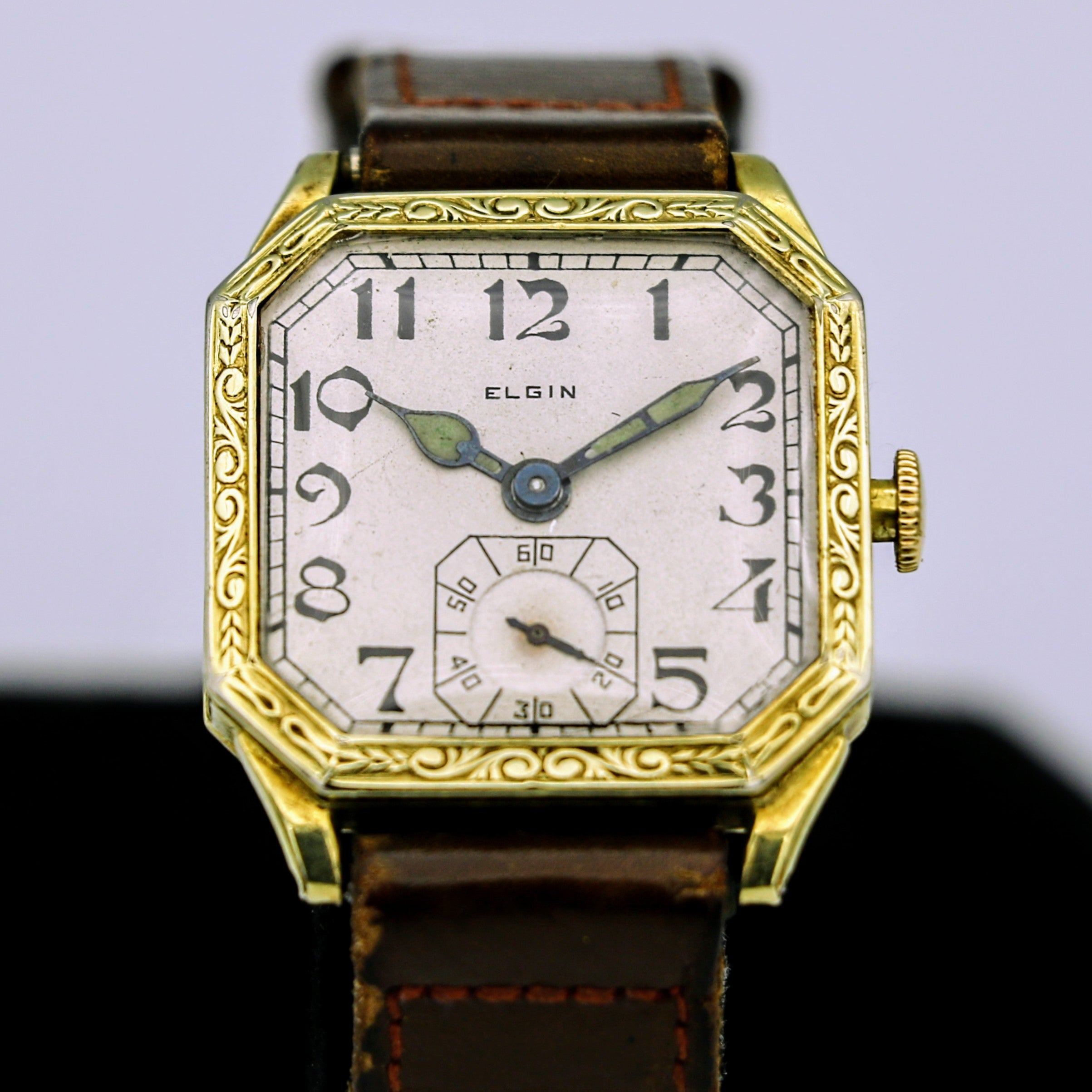 1927 ELGIN Watch Art Deco Jewels Grade 430 Vintage