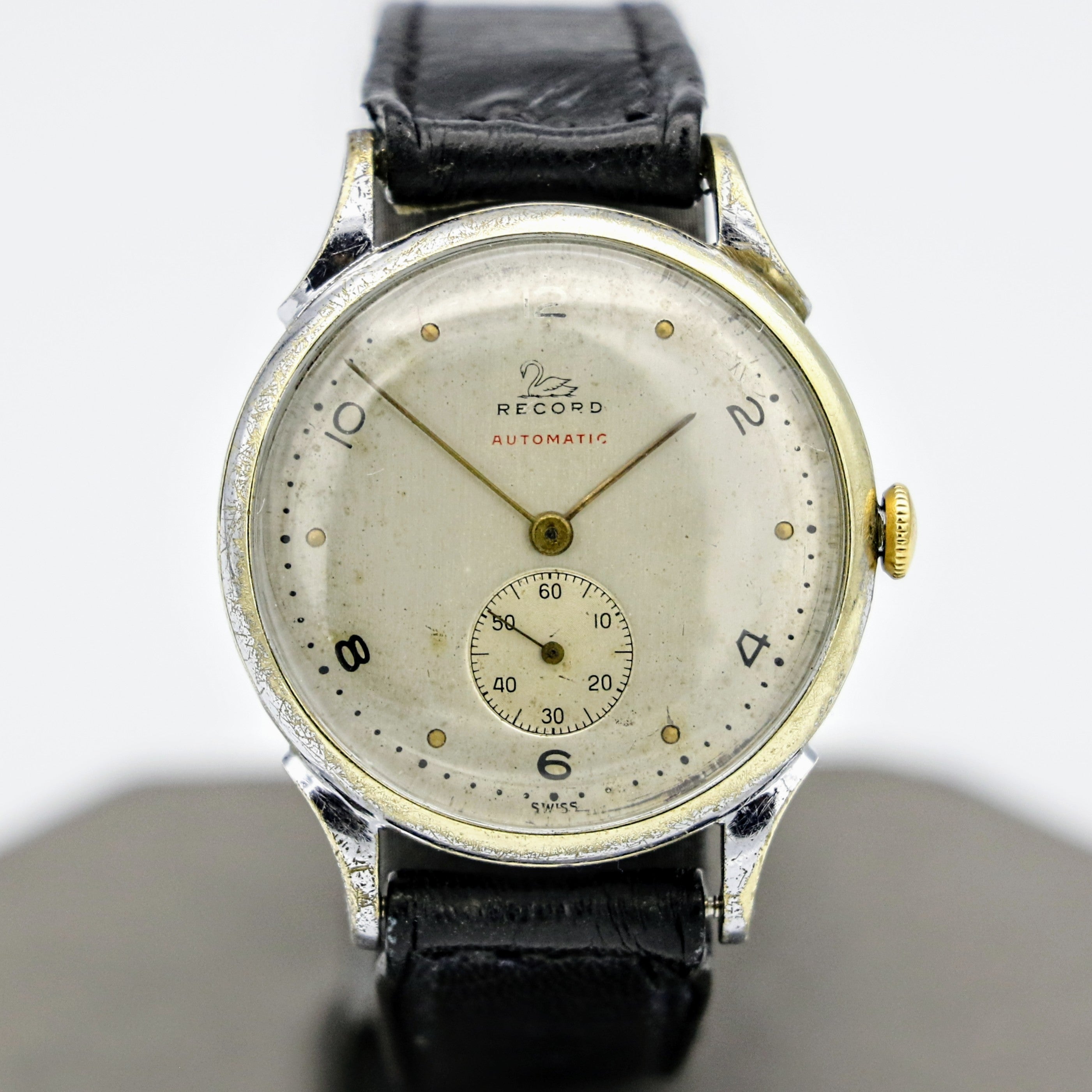 1940s RECORD Bumper Automatic Wristwatch Swiss Made Cal. 171 20 Jewels ...