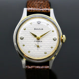 1951 BULOVA Watch Cal. 8AD 17 Jewels Swiss Diamond Dial Vintage Wristwatch
