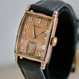 1941 HAMILTON Myron Wristwatch 10K Coral (Rose) G.F. Watch Grade 980 U.S.A. Made