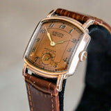 GRUEN Veri-Thin Precision Wristwatch Coral Gold Case & Dial Conoruma Movement Grade 405 Watch