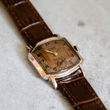 GRUEN Veri-Thin Precision Wristwatch Coral Gold Case & Dial Conoruma Movement Grade 405 Watch