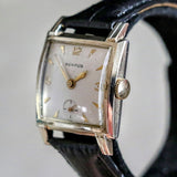 BENRUS Watch Model BA 2 Square Case 17 Jewels Swiss Made Wristwatch