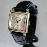 BENRUS Watch Model BA 2 Square Case 17 Jewels Swiss Made Wristwatch