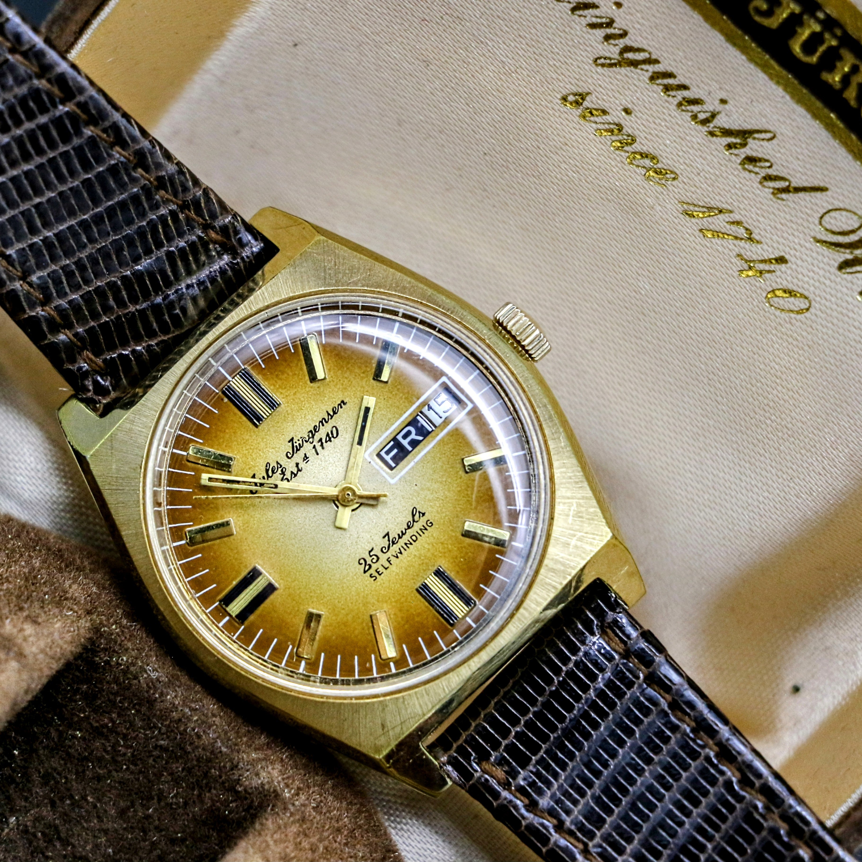 JULES JURGENSEN Swiss Automatic Wristwatch Caliber 7523 25J