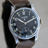 1939 UNIVERSAL GENEVE Royal Dutch Army WWII Wristwatch Military Issue 31250 Watch