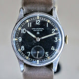 1939 UNIVERSAL GENEVE Royal Dutch Army WWII Wristwatch Military Issue 31250 Watch