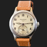 RARE & UNUSUAL Double Signed Jaeger-LeCoultre Military Style Wristwatch