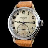 RARE & UNUSUAL Double Signed Jaeger-LeCoultre Military Style Wristwatch