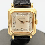 LONGINES President Garfield Watch Diamond Dial 14K GOLD Cal. 23Z Wristwatch