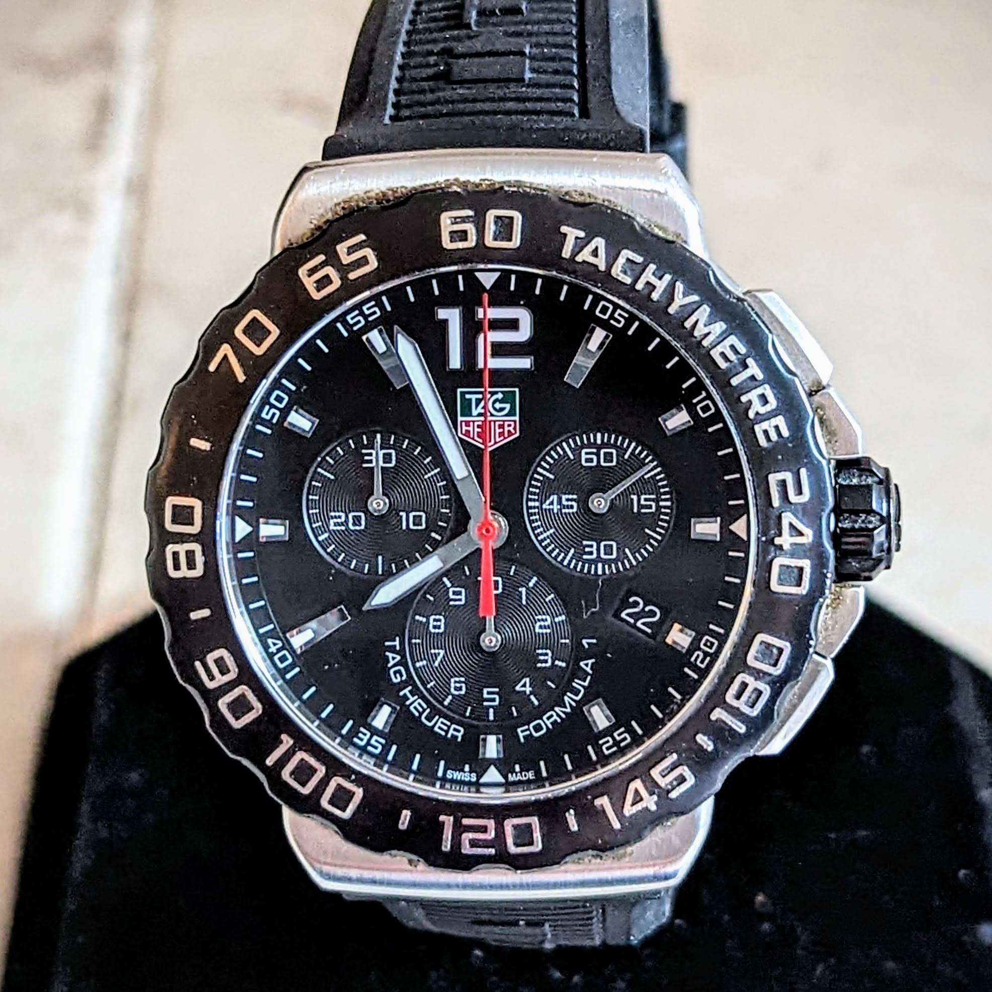 TAG HEUER Formula Chronograph Watch Swiss Quartz Wristwatch