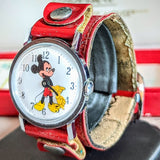 1971 INGERSOLL Mickey Mouse Watch Manual Wristwatch Original BOX! Animated Hands