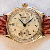 Vintage CHRONOGRAPHE SUISSE Watch 18K Rose GOLD Chronograph Wristwatch