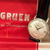 Vintage GRUEN Precision Diamond Dial Watch Cal. 510 Wristwatch in Display Box!