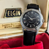 ELGIN Dolphin Watch Durapower Shockmaster Wristwatch Ref. 5918 Black Dial