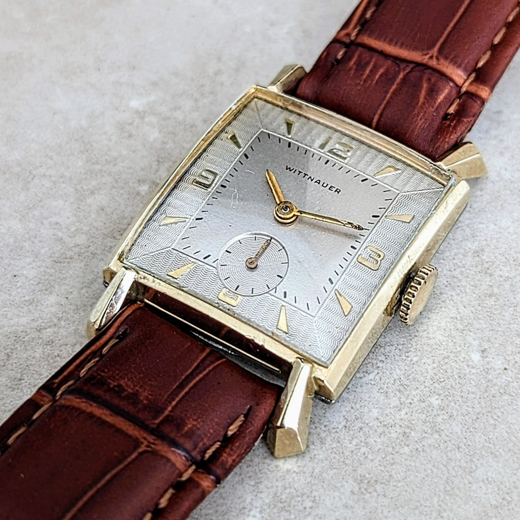 Vintage 1960 WITTNAUER Watch Cal. REVUE 76/3 Swiss 10K GF Wristwatch ...