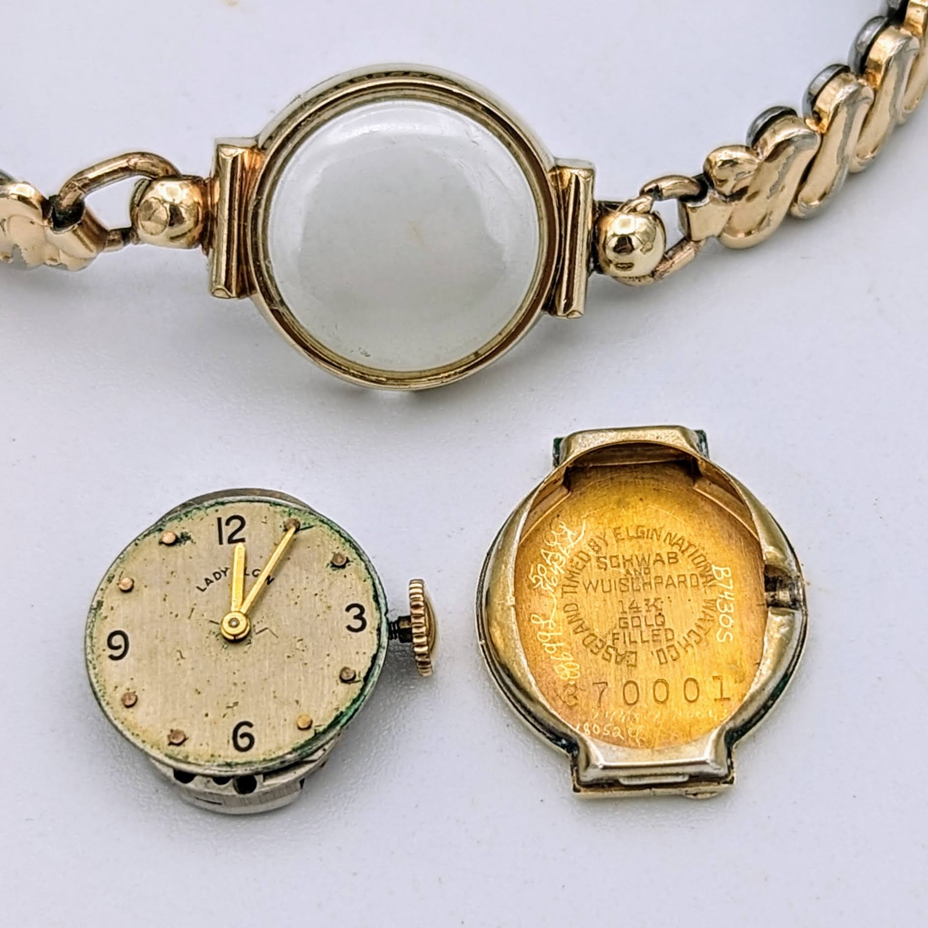 1950 Ladies Elgin Wristwatch Elgin Grade 650 19 Jewels Watch