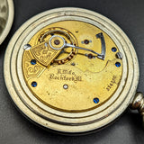 Antique 1888 ROCKFORD Pocket Watch Size 18S Grade 93 9 Jewels