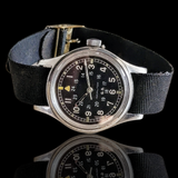 HAMILTON G.S. 24-Hour Dial British R.A.F. Pilot Wristwatch - Grade S75 S 17 Jewels