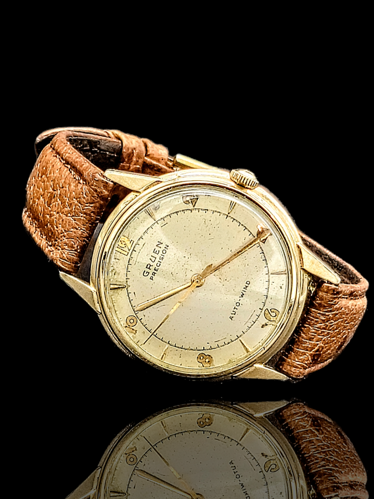 GRUEN Precision Auto-Wind Watch 17 Jewels Bumper Automatic