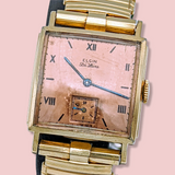 1943 ELGIN De Luxe Watch Rose Gold Dial Grade 555 Ref. 3869