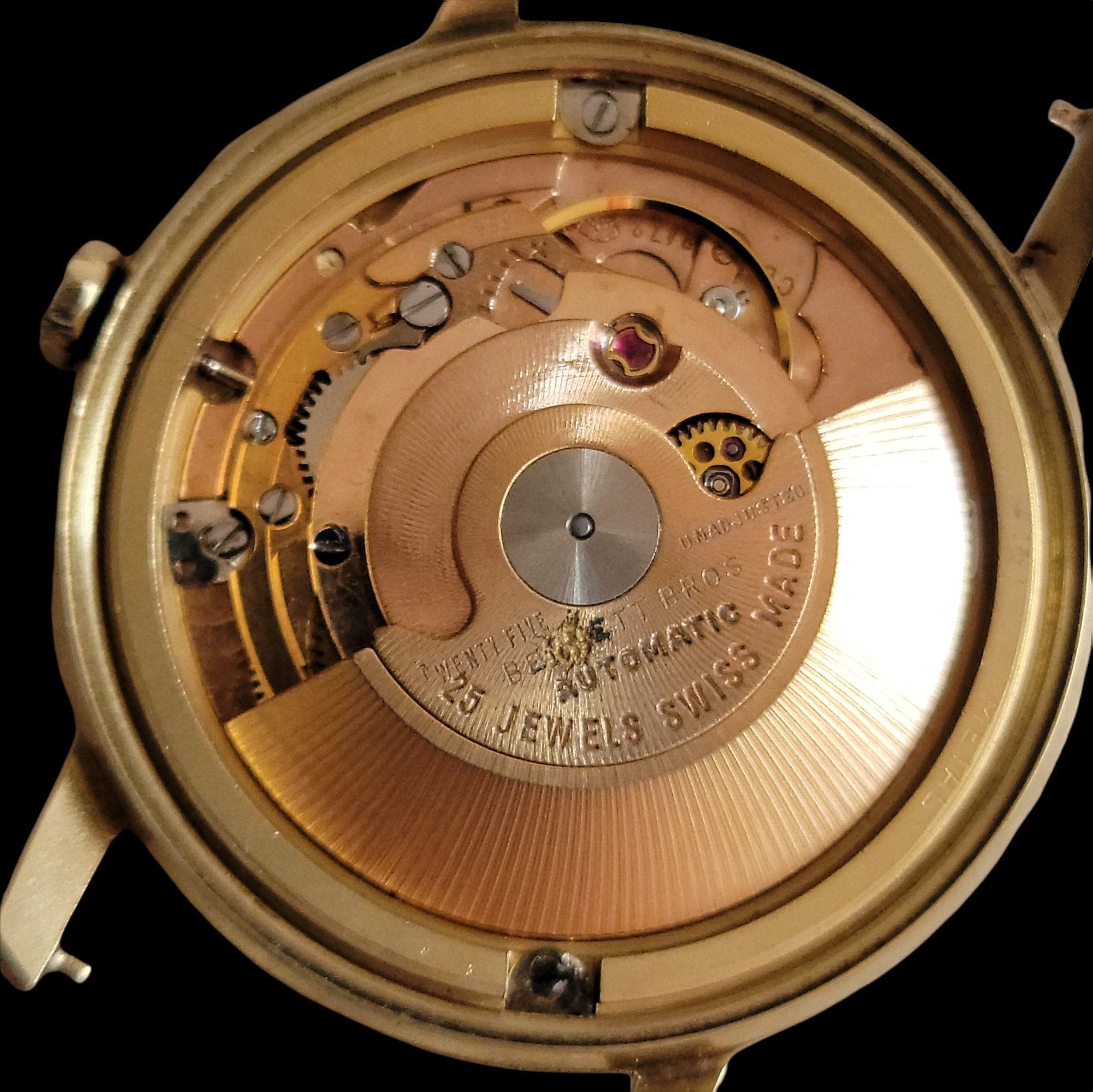 ROCKFORD Self-Winding Calendar Watch 14K GOLD 25J Bennett