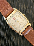 1940's CLINTON Watch "Ruby & Diamond Dial" 17 Jewels Swiss