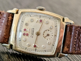 1940's CLINTON Watch "Ruby & Diamond Dial" 17 Jewels Swiss