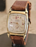 1940's CLINTON Watch "Ruby & Diamond Dial" 17 Jewels Swiss