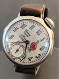 1927 Advertising Friedman Shelby & Red Goose Shoes TRENCH WATCH by Ingersoll U.S.A.