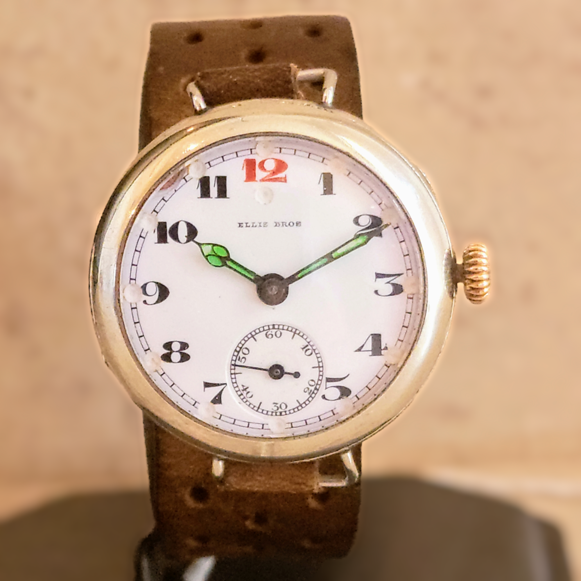 ELLIS BROS Trench Watch By Civic Watch Swiss Made 1910's