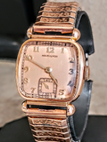 Coral Martin 1941 Hamilton Watch Rose Gold Filled Case & Bracelet - In Box!